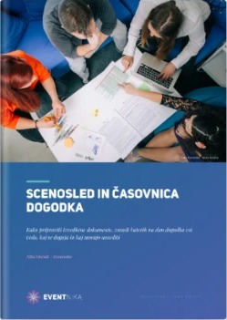 Naslovnica e-priročnika Scenosled in časovnica dogodka